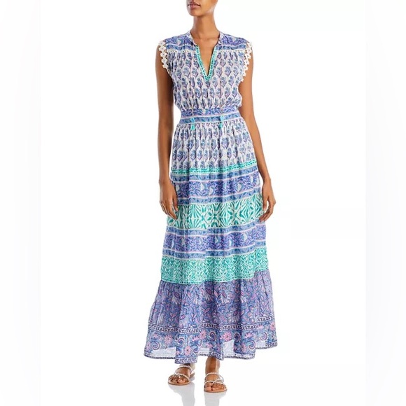 Bell By Alicia Bell Dresses & Skirts - Bell By Alicia Bell Viv Maxi sleeveless Dress small cotton silk colorful